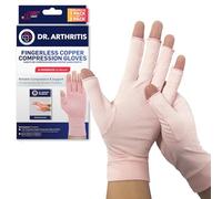 Doctor Developed Copper Arthritis Gloves For Women & Doctor Handbook, Compression Gloves - Relief From Joint Symptoms, Raynaud'S Disease & Hand Conditions (M Pair)