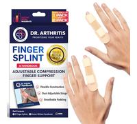 Doctor Developed Finger Splint & Doctor handbook for Arthritis & Injury Recovery, Grip Support & Straightener Tool, Fits Index, Middle, Ring, Pinky Joints (Nude, L/XL - 2 Pack)