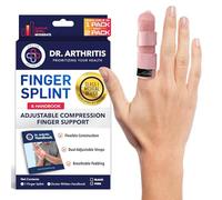 Doctor Developed Finger Splint & Doctor Handbook - Trigger Finger, Arthritis, Rsi - Fits Ring, Index, Pinky & Middle - 2 Sizes (Pink, L/Xl, Single)