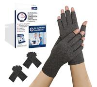 Doctor Developed Fingerless Arthritis Gloves & Doctor Handbook, Breathable Hand Compression Gloves for Carpal Tunnel, Typing, Open-Finger Arthritis Aids for Daily Comfort for Men & Women