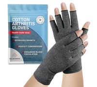 Doctor Developed Fingerless Arthritis Gloves & Doctor Handbook, Breathable Hand Compression Gloves For Carpal Tunnel, Typing, And More, Open-Finger Arthritis Aids