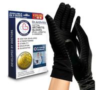 Doctor Developed Full Length Arthritis Gloves, Copper Gloves & Doctor Handbook/Compression Gloves - Relief From Joint Symptoms, Raynauds Disease, Carpal Tunnel (Xl Pair)