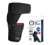 Doctor Developed Hip Support Brace -Piriformis Syndrome, Sciatica Pain Relief Products - Hamstring Support -Hip Support For Women & Men W/Doctor Handbook (S/M, Black Right)