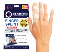 Doctor-Developed Trigger Finger Splint for Arthritis & Injury Recovery, Grip Support & Straightener Tool, Broken Finger Support that Fits Index, Middle, Ring, Pinky Joints (Nude, S/M - 1 Pack)