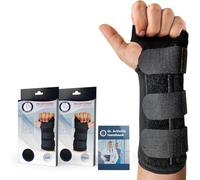 Doctor Developed Wrist Support Left Hand & Doctor Handbook, Wrist Brace Left Hand - Hand Splints For Carpal Tunnel, Wrist Pain, Arthritis
