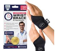 Doctor Developed Wrist supports (2 Pack) - Wrist Brace for Carpal tunnel, Sprains, Tendonitis, Gym Injuries, Hand Support for Arthritis - Gym strap with Doctor Handbook