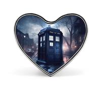 Doctor Dr Who Police Box Funny Lapel Pins Heart Button Brooch Badge Pin Hat Clothes Bag Jewelry for Men Women