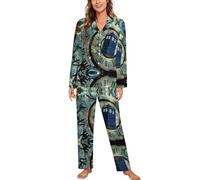 Doctor Dr Who Police Box Mice Women's Pajamas Set Button Down Long Sleeve Shirt And Bottom Loungewear