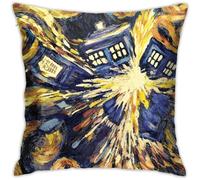 Doctor Dr Who Time Throw Pillow Covers 18x18inches Home Decor Pillowcase Cushion Covers for Sofa Bedroom Livingroom