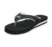 DOCTOR EXTRA SOFT Care Diabetic Orthopedic Pregnancy Flat Super Comfort Dr Flipflops and House Slippers For Women's and Girl's D-18, Bk-white, 5 UK