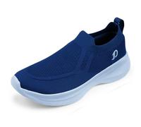 DOCTOR EXTRA SOFT D-2002 Mens Memory Foam Running Shoes Sports Gym Training Walking Jogging Casual Lightweight Comfortable Loafer Sneakers Lace Up Track Field Moccasins, navy, 9 UK