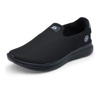 DOCTOR EXTRA SOFT D-2002 Mens Memory Foam Running Shoes Sports Gym Training Walking Jogging Casual Lightweight Comfortable Loafer Sneakers Lace Up Track Field Moccasins, black, 8 UK