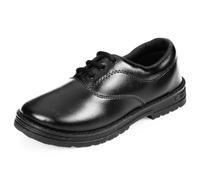 DOCTOR EXTRA SOFT D-3002 Unisex School Shoes for Kids Boys with Laces, Memory Foam Cushion and Antibacterial Technology, Lightweight, Comfortable, Durable and Non-Slip, Black/White, black, 2.5 UK
