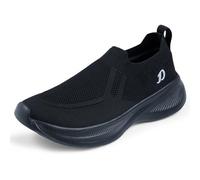 DOCTOR EXTRA SOFT Mens Memory Foam Padded Insole Running Walking Gym Training Jogging Athletics Comfortable Stylish Casual Lightweight Slipon Sneakers, black, 9.5 UK