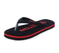 DOCTOR EXTRA SOFT Men's Stylish Care Orthopaedic Diabetic Super Fit Comfort Dr Daily Use Flip Flops OR D-27, black, 9 UK