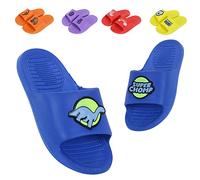 DOCTOR EXTRA SOFT Unisex Kids Rainy Monsoon Flip Flops Slider Soft Comfortable Indoor Outdoor Stylish Non-Slip Casual Cool Cartoon Cute Boys Girls, blue, 10.5 UK Child