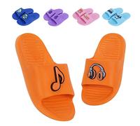 DOCTOR EXTRA SOFT Unisex Kids Rainy Monsoon Flip Flops Slider Soft Comfortable Indoor Outdoor Stylish Non-Slip Casual Cool Cartoon Cute Boys Girls, orange, 13 UK