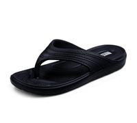 DOCTOR EXTRA SOFT Womens Classic Ultra Soft Flip Flops Slippers with Padded Footbed for Adults, Comfortable and Lightweight, Stylish and Non-Slip, Waterproof and Daily Use, D, black, 8 UK