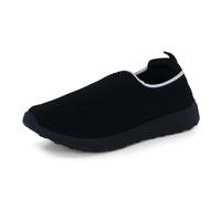 DOCTOR EXTRA SOFT Womens Lightweight Memory Foam Walking Gym Training Running Casual Sports Athletics Stylish Flexible Comfortable Slip on Loafer Lace Up Sneakers, black, 10 UK