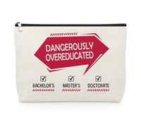 Doctor Graduation Gift for Women PHD Appreciation Gifts Makeup Bag Bachelor Cosmetic Bag Master 's Degree Gifts Congratulations Present for Best Friend Doctor of Philosophy Zipper Pouch