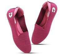 Doctor Health Ballerina Super Knit Comfortable Stylish Classic High Quality Flat Non Slip Lightweight Everyday Flat Jutis Trendy Women Belly, Pink, 8.5 UK
