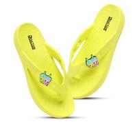 DOCTOR HEALTH SUPER SOFT Funky Bubble Tea Slippers for Women | Super Soft Eva Ortho Flip-Flops | Stylish Anti-Skid Toe-Ring Chappals | Lightweight & Cute Design for Everyday Comfort, Neon, 5 UK
