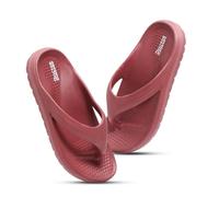 DOCTOR HEALTH SUPER SOFT Lightweight EVA Flip Flops for Women Soft Padded Non-Slip Comfortable Open Toe Casual Sandals for Indoor Outdoor Daily Use, cherry, 7 UK