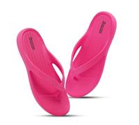 DOCTOR HEALTH SUPER SOFT Stylish Ultra Soft Slippers with Cushion Comfortable High Quality Colorful Flip Flops Lab Tested Padding and Bounce Padded Shoes Trendy, hot pink, 5 UK