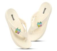 DOCTOR HEALTH SUPER SOFT Ultra Soft Slippers for Women | Comfortable Lightweight with Waterproof Slippers | Soft Acupressure Adult Flip Flops | All Day Wear, cream, 4 UK