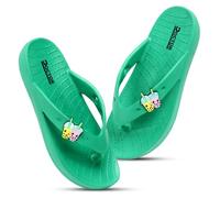DOCTOR HEALTH SUPER SOFT Ultra Soft Slippers for Women | Comfortable Lightweight with Waterproof Slippers | Soft Acupressure Adult Flip Flops | All Day Wear, Green, 4 UK