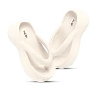 Doctor Health Women's Super Soft Lightweight Non Slip High Heel Slippers | Comfortable and Waterproof for Everyday Wear | Classic Ultra Soft, cream, 2 UK