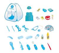 Doctor Kits for Kids with Tent Coat Cap Stethoscope Dental Tools Role Playing Toddler Play Sets Children s Puzzle Toys Parent child Interactive
