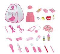 Doctor Kits for Kids with Tent Doctor Coat Cap Stethoscope Tools Kids Doctors Play Sets Toddler Doctor Playset Role Playing Children's Puzzle Toys Parent Child Interactive Toys (67)