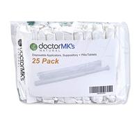 doctor MK's NATURAL Suppository Applicators (Pack of 25), Fits Most Suppositories, Pills and Tablets, Individually Wrapped, Disposable, Per