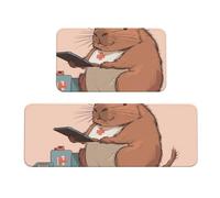 Doctor Mouse Rug Cushioned Kitchen Rugs Sets Of 2 Comfort Standing Mat For Home Decor Sink,Kitchen Mats For Floor Non Slip Washable ，Laundr 17"X47"+17"X30"