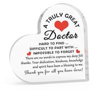 Doctor Nurse Thank You Gift Acrylic Heart-Shaped Keepsake Inspirational Presents for Doctor Medical Student Graduation Present Acrylic Plaque Sign Appreciation Retirement Leaving Gift for Doctors