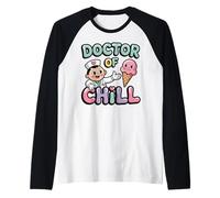 Doctor of Chill Cheerful Ice Cream Raglan Baseball Tee