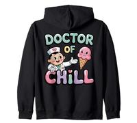 Doctor of Chill Cheerful Ice Cream Zip Hoodie