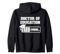 Doctor of Education Loading Funny Graduation Cap Loading Bar Zip Hoodie