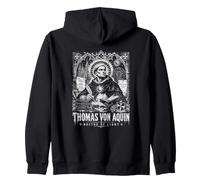 Doctor Of Light Thomas Von Aquin Catholic Wisdom Zip Hoodie