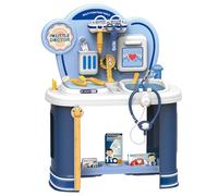 Doctor Play Set Toy, Pretend Medical Station for Kids, Medical Playset Kit for Boys or Girls, Pretend Play Toy, 14 Accessories (Blue)