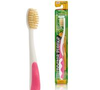 Doctor Plotka's Mouthwatchers Antimicrobial Floss Bristle Silver Toothbrush, Youth, Pink