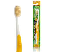 Doctor Plotka's Mouthwatchers Antimicrobial Floss Bristle Silver Toothbrush, Youth, Yellow