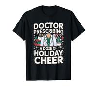 Doctor Prescribing A Dose of Holiday Cheer Christmas Doctor Value Graphic T-Shirt