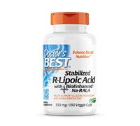 Doctor’s Best Stabilized R-Lipoic Acid with BioEnhanced Na-RALA, Non-GMO, Gluten Free, Vegan, Helps Maintain Blood Sugar Levels, 100 mg 180 Veggie Caps
