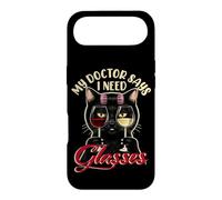 Doctor Says I Need Glasses Funny Black Cat Wine Lover Womens Case for iPhone Air