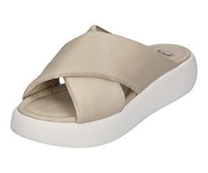 Doctor Scholl Women's Boca Cross Sandal Orthopedic Footwear, Light Grey, 4 UK