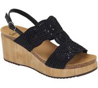 Doctor Scholl Women's Sabaudia Sandal Orthopedic Footwear, Black/White, 8.5 UK