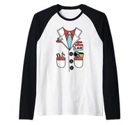 Doctor White Lab Coat | Halloween Costume T-Shirt Chemist Raglan Baseball Tee