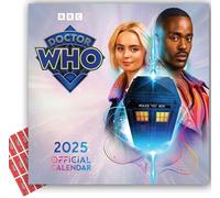 Doctor Who Calendar 2026 The 15th Doctor Square Wall Calendar with FREE Organisational Stickers Included